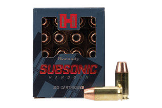 Hornady Subsonic 45 ACP 230 Grain XTP Ammo is a box of 20 with brass cases